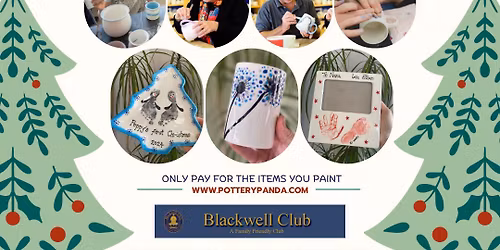 Xmas Pottery Painting. Friends & Family Session
