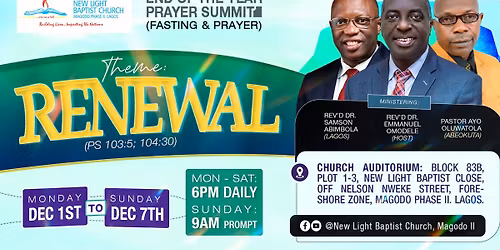 END OF THE YEAR PRAYER SUMMIT 