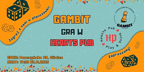Gambit gra w Hearts Pub - 03.11.2025