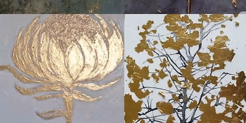 Gold leaf art on canvas 🎨