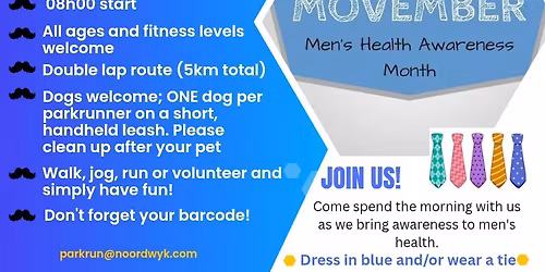 Movember parkrun\/ walk