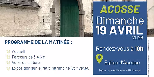 BALADE COMMENT\u00c9E \u00e0 la d\u00e9couverte du petit patrimoine - Acosse