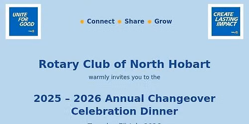 2025-26 Rotary Club of North Hobart Changeover Dinner
