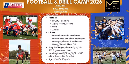 AAYFDT Football & Drill Team Skills Camp