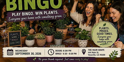 Plant Bingo at The Main Grape