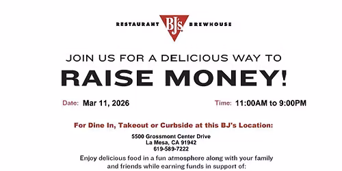Fundraiser - BJ's Restaurant & Brewhouse