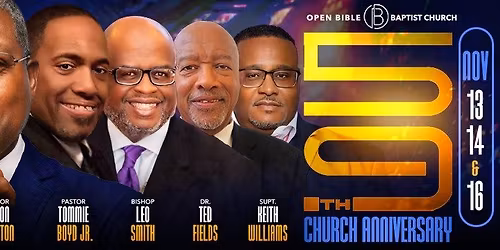 Open Bible Baptist Church 59th Church Anniversary