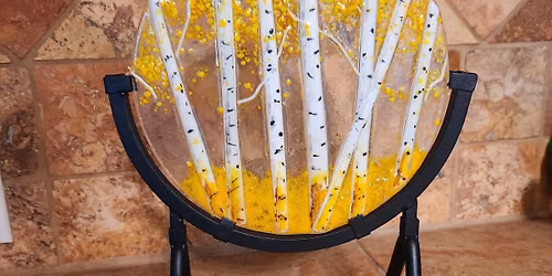 Round Fused Glass Fall Aspens Class