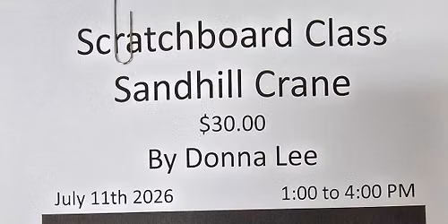 Scratchboard Class Sandhill Crane