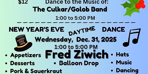 December Polka Dances at the Slovene Center Barberton