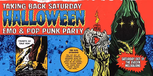 Taking Back Saturday Halloween: Emo & Pop Punk Party - Melbourne