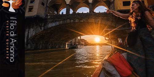 Sull'Arno d'argento - il barchino al tramonto