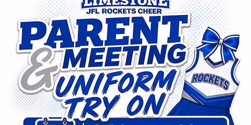 Limestone JFL Cheer Parent Meeting\/Uniform Try on