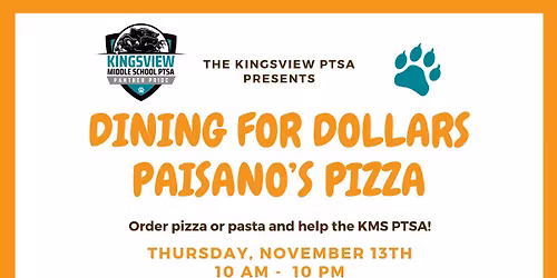 Dining for Dollars Night at Paisano's Germantown