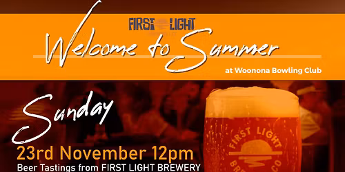 Welcome to Summer! First Light Beer Tastings, Wine Tasting, Frozen Cocktails + Music