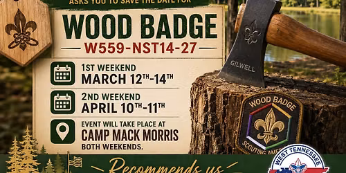 WOODBADGE 559 West Tennessee Area Council 2027