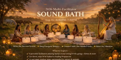 Multi-Facilitator Harp Sound Bath (Outdoor)