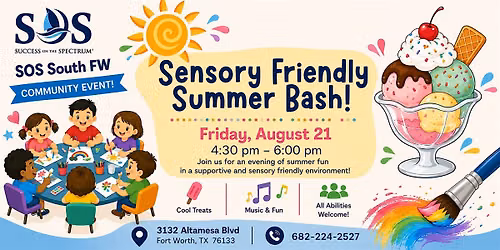 Free Autism Event: Summer Bash & Sundaes