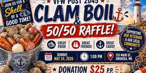 Clam Boil - TICKET REQUIRED