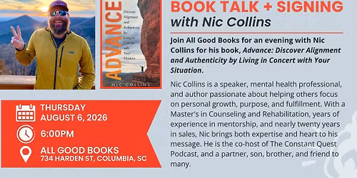 Book Talk + Signing with Nic Collins: "Advance"