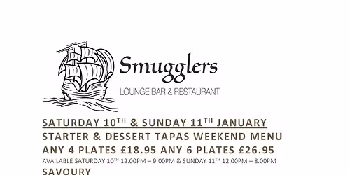 Starters & Dessert Tapas Weekend