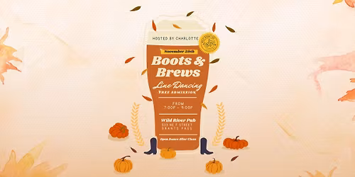 Boots & Brews Line Dancing at Wild River Pub