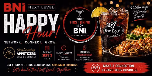 Business Networking Happy Hour Event - Free Drink!