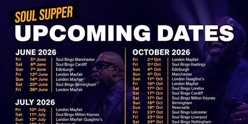 Soul Supper 2026 Dates 