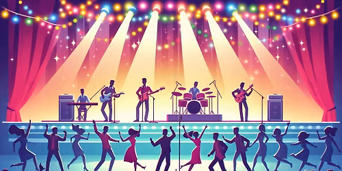 Party med live-band og musikkquiz.