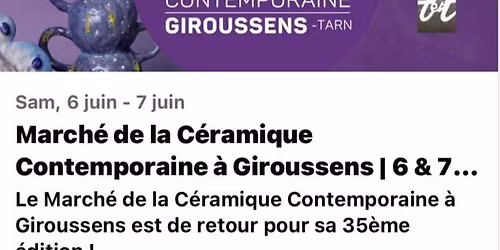 Ouverture du Caf\u00e9 Suquet pour le March\u00e9 de la C\u00e9ramique 