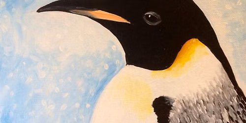 Emperor Penguin Canvas Paint and Sip