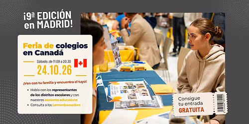 9\u00aa Feria de Colegios en Canad\u00e1 \u00b7 Estudiar en el extranjero (12-17 a\u00f1os)