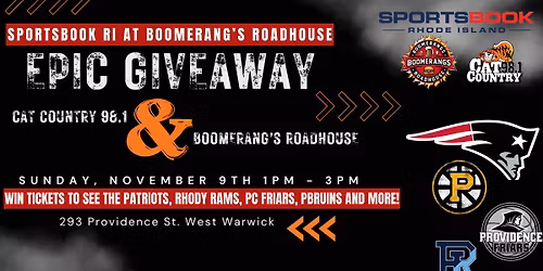 Epic Sportsbook RI & Cat Country Giveaway