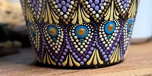 Dot Painted Flower Pot