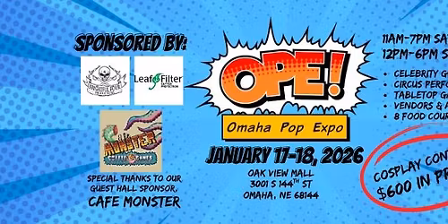 Omaha Pop Expo January 2026