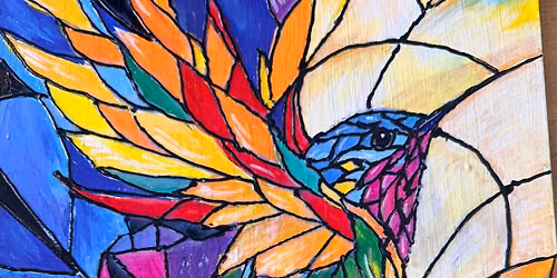 Mock Stained Glass Hummingbird Workshop