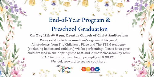 End of Year Program & Preschool Graduation 