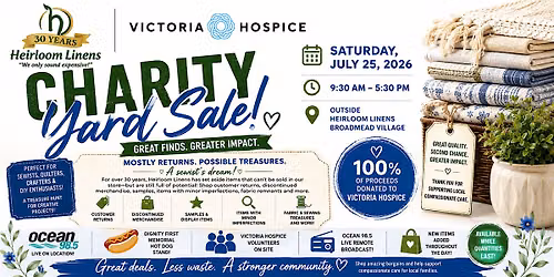 Charity Yard Sale for Victoria Hospice