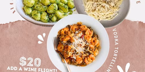 Pasta & Wine Flight Night every Tuesday at Primo!