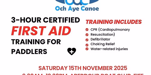 3-hour First Aid course for Paddlers - Certified course!