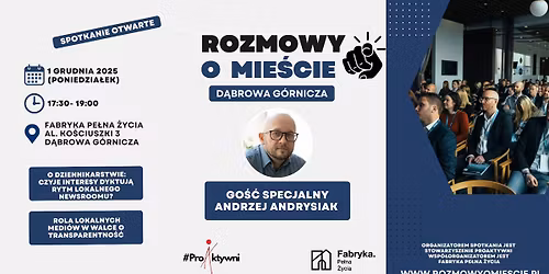 Rozmowy o mie\u015bcie - spotkanie z Andrzejem Andrysiakiem