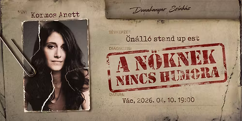 Kormos Anett Stand -up comedy - V\u00c1C