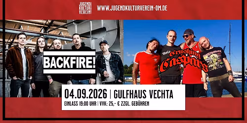Backfire! + Crushing Caspars || Vechta, Gulfhaus