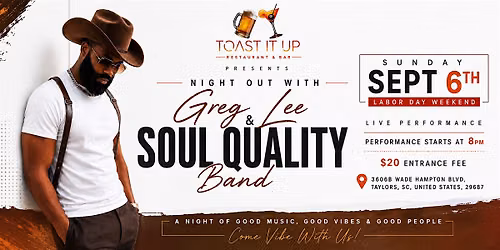 Night Out With Greg Lee & Soul Quality Band