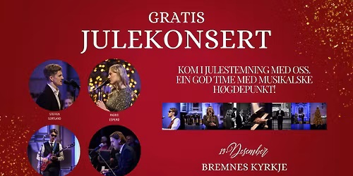 Gratis Julekonsert !! 19.desember !!