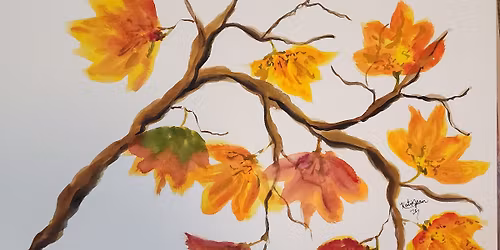 Adult Beginner Watercolor Workshop: Fall Leaves With Katie