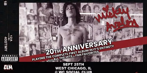 Mickey Avalon: 20th Anniversary Tour, live in West Chicago at The WC Social Club!