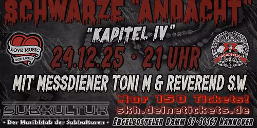 Die Schwarze Andacht - Part4 - 2025 - mit Reverend S.W. und Messdiener Toni M - nur 150 Tickets