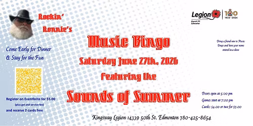 Music Bingo - Sounds of Summer