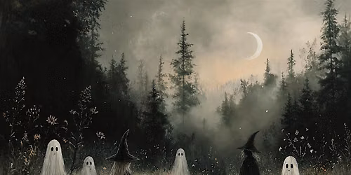 Spooky Paint and Sip! Add Ghosts and Witches to a Haunted Landscape